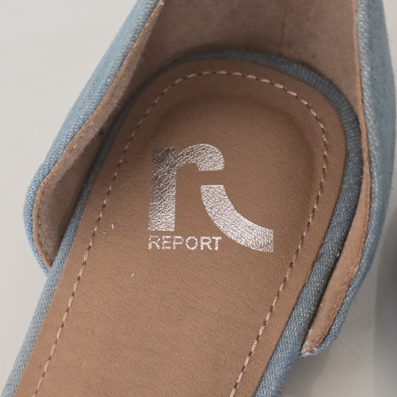 Report | FIG Denim Embroidered Floral pointy toe flats size 10 - Picture 8 of 11